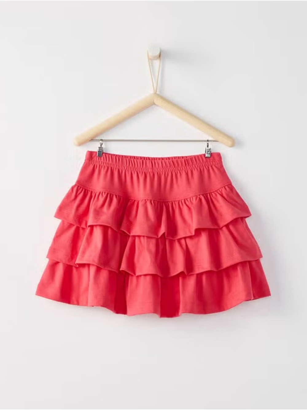 Three Tiers Scooter Skirt in Coral Pink